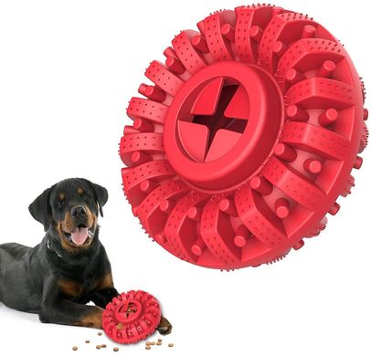 Міцна іграшка для агресивного жування собак великих і середніх порід Lewondr Dog Toys, Червоний, Medium/Large