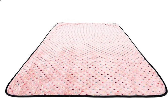 Теплий м'який плед для домашніх тварин Люпосанчик Coral velvet, Рожевий, 100х160 см
