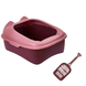 Туалет для котів з лопаткою Derby Plastic Cat Litter Box, pink, Рожевий, 43х34х20 см