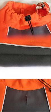 Светоотражающее теплое пальто для собак Derby DJ64 Orange, 41 см, 64-72 см, 51 см, S