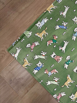 Летняя охлаждающая подстилка для собак Derby Ice Silk Summer Pet Cooling Mat Dog Pattern - Green, 85х120 см