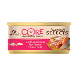 Консервы для котов Wellness CORE Signature Selects Жареный тунец с лососем в бульоне, 79 г