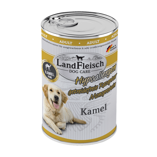 Гіпоалергенні безглютенові консерви для собак Landfleisch Dog Hypoallergen Kamel з верблюжатиною і пробіотиком, 400 г