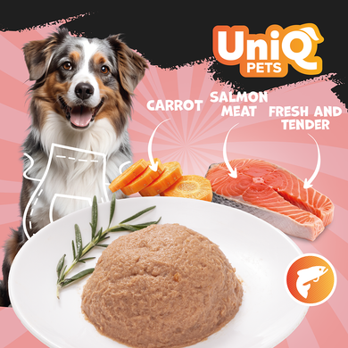 Консерви для собак UNIQ PETS DOG WET FOOD ROYAL SALMON з лососем, 375 г