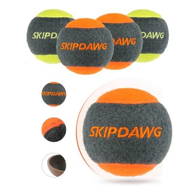 Игрушка для Собак Теннисный Мяч с Пищалкой SKIPDAWG 4 шт 6,4 см, Medium