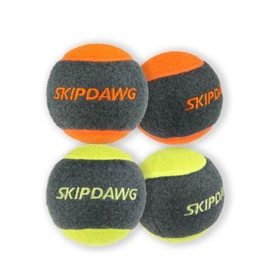 Іграшка для Собак Тенісний М'яч з пищалки SKIPDAWG 4 шт 6,4 см, Medium