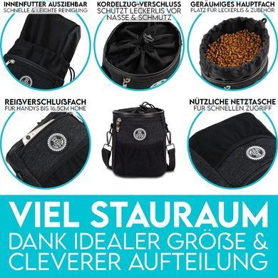 Сумка для лакомств собак Hund ist K&ouml;nig VBT2006 Black, Черный