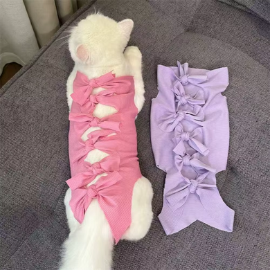 Одежда для кошек после операции Holley Bow-knots Pink, 32 см, 40 см, M