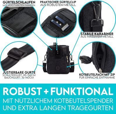 Сумка для лакомств собак Hund ist K&ouml;nig VBT2006 Black, Черный