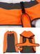 Светоотражающее теплое пальто для собак Derby DJ64 Orange, 41 см, 64-72 см, 51 см, S