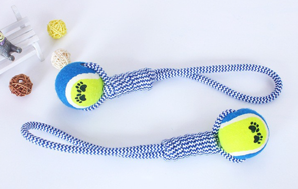 Інтерактивна іграшка для собак Derby Dog Rope Toy with Tennis