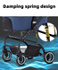 Cкладная коляска для домашних животных со съемной переноской Oui Oui Pet Stroller YA01K Grey