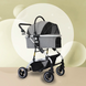 Cкладная коляска для домашних животных со съемной переноской Oui Oui Pet Stroller YA01K Grey