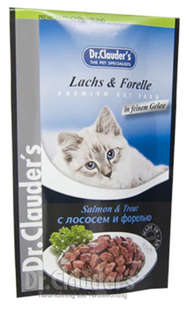 Вологий корм для котів Dr.Clauder's Salmon&Trout з лососем і фореллю, 100 г