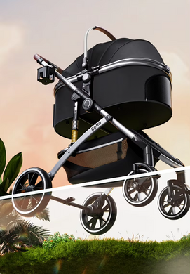 Cкладная коляска для домашних животных со съемной переноской Bello LD11 Grey