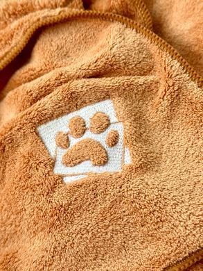 Полотенце для собак Fovis из премиум микрофибры, Кофе с карамелью, 90х140 см