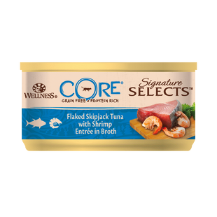 Консервы для котов Wellness CORE Signature Selects Жареный тунец с креветками в бульоне, 79 г