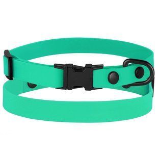 Ошейник для Собак Мелких Пород BronzeDog Surf Металлическая Пряжка Водоотталкивающий с Защитным Полимерным Покрытием Зеленый