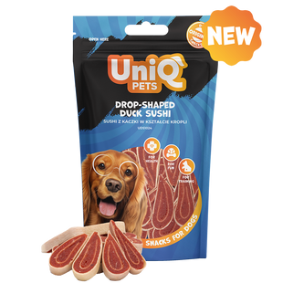Лакомство для собак UniQ PETS Суши с уткой в ​​форме капли, 80 г