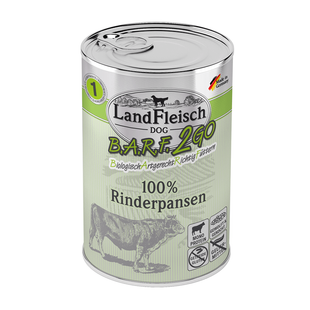 Консерви для собак Landfleisch B.A.R.F.2GO 100% Rinderpansen (з яловичим рубцем), 400 г