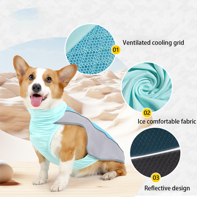 Літній охолоджуючий жилет для собак Derby Summer Dog Cooling Vest PA0355-1 Blue, 42-50 см, 52-64 см, M