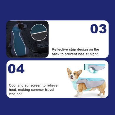 Літній охолоджуючий жилет для собак Derby Summer Dog Cooling Vest PA0355-1 Blue, 42-50 см, 52-64 см, M