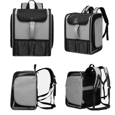 Сумка-рюкзак для домашних животных Voyager Pet LVT24013, серый