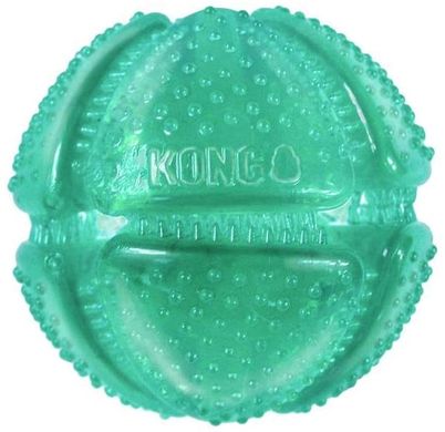 Іграшка для собак з унікальною гнучкою текстурою для чищення зубів і ясен KONG Squeezz Dental Ball, Medium/Large