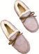 Повсякденні теплі мокасини Light Purple з бантиком, 38, 23,5 см