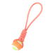 Інтерактивна іграшка для собак Derby Dog Rope Toy with Tennis, Помаранчевий
