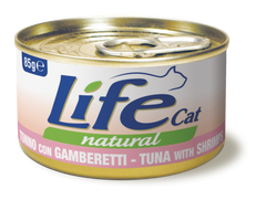 Консерва для котів LifeNatural Тунець з креветками (tuna with shrimps), 85 г, 85 г