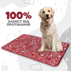 Многоразовая пеленка для собак Red Abstraction (от производителя ТМ EZWhelp), 40х60 см