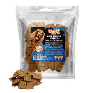 Лакомство для собак UniQ PETS Мини-филе лосося, лосось, 500 г