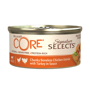 Консервы для кошек Wellness CORE Signature Selects Сочное куриное филе с индейкой в соусе, 79 г