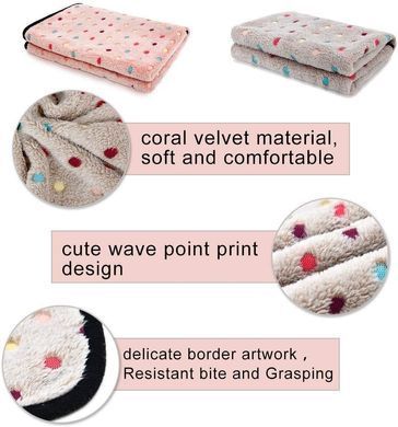 Теплий м'який плед для домашніх тварин Люпосанчик Coral velvet, Рожевий, 100х160 см