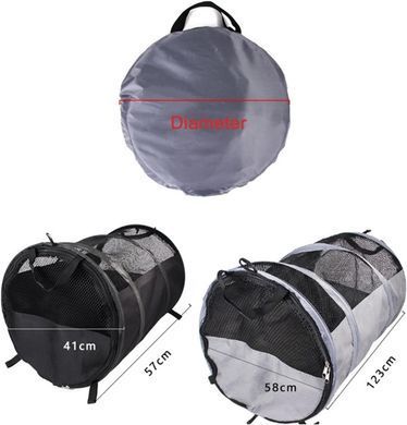 Автомобильная переноска для собак и кошек Люпосанчик BS-PC-004 Grey, 123х58х58 см