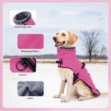 Водонепроницаемое пальто для собак Wan Talk Pink Dog Jacket, 71 см, 82 см, 62 см, 3XL