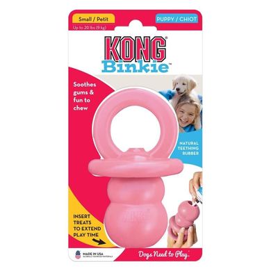 Игрушка-соска для щенков KONG Binkie, Розовый, Medium