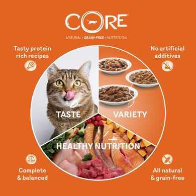 Набір консерв для котів Wellness CORE Tender Cuts Turkey Selection Multipack з індичкою, 6х85 г