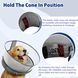 Защитный надувной ошейник для собак Derby Inflatable Dog Cone with Detachable Anti-Licking Shield, Grey, XL