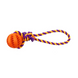 Іграшка для собак Derby Rubber Dog Chew Toy with Rope, Помаранчевий, Small