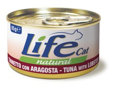 Консерва для котів LifeNatural Тунець з омарами (tuna with lobster), 85 г, 85 г