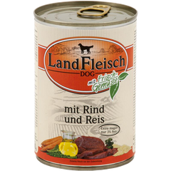 LandFleisch Adult Dog mit Rind und Reis (говядина, рис) 400 г