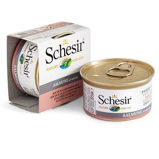 Консерви для котів Schesir Salmon Natural з лососем у власному соку 85 г