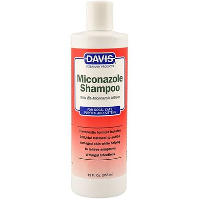 Шампунь с 2% нитратом миконазола Davis Miconazole Shampoo для собак и котов с заболеваниями кожи, 50 мл