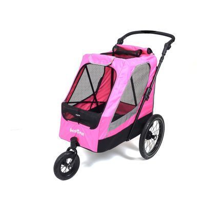 Коляска для домашних животных (до 35 кг) Bestopet (Люпосанчик) BS-RL-02 Pink со съемным столиком для груминга