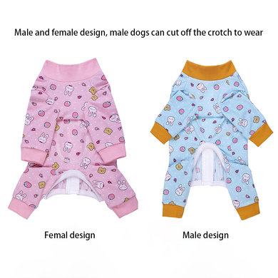 Боді, піжама, післяопераційна попона Wan Talk Fashion Male blue bear, 24 см, 35 см, 25 см, XS
