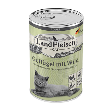 LandFleisch консерви для котів з домашньої птиці і дичини, 400 г