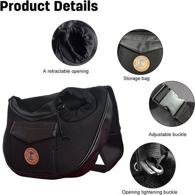 Сумка-переноска для кошек и собак мелких пород Voyager Pet VB18013 Black, Чорний