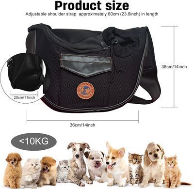 Сумка-переноска для кошек и собак мелких пород Voyager Pet VB18013 Black, Чорний